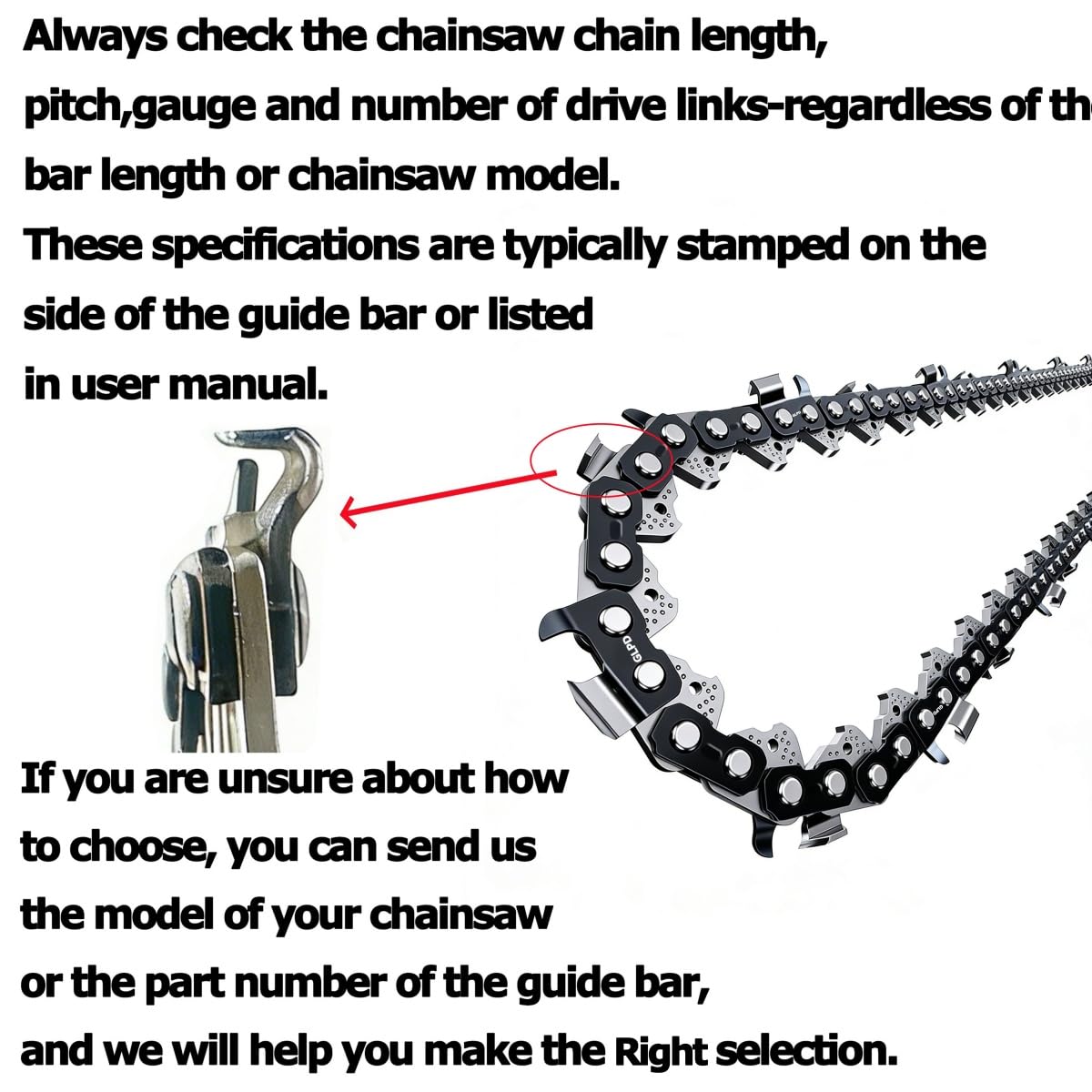 18 Inch Chainsaw Chain 3/8"LP Pitch .050" Gauge 62 Drive Links Fits for ECHO CS330 CS340, POULAN, Craftsman, HUSQVARNA,Remington and More,S62 (3 chainsaw chains)