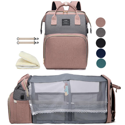 houscly Diaper Bag Backpack with Changing Station: Pink Baby Bags for Girls Boys New Mom Gifts Pañaleras Para Bebe Baby Girl Newborn Essentials Must Haves Baby Shower Gifts Baby Registry