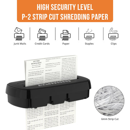 Home Office Paper Shredder,Woolsche 10-Sheet Strip Cut with 3.17-Gallon Basket,P-2 Security Level,CD & Credit Card Shredder,Durable & Fast - Jam Proof System - ETL Certified