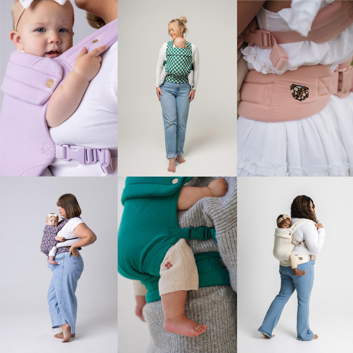 Mabē Monarch Ergonomic Baby Carrier – Premium Cotton Soft Structured Newborn to Toddler Carrier with Hip-Healthy Design, 3 Carry Positions (7-35lbs), Lightweight & Breathable, (Ebony Check)