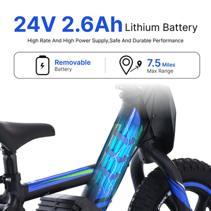 KOZRUNS Electric Dirt Bike for Kids 3-6, 170W Racing Experience Lightweight Motorcycle, New Aluminum Frame with 2 Power Modes, 24V Detachable Battery, 12 Inch Knobby Tires
