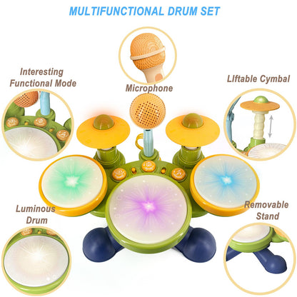 Drum Set for Toddlers 4+, Kids Drum Set Musical Instruments, Toys for 4 5 Year Old Boy Birthday Gifts