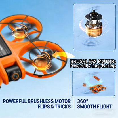 Hnvuxs Drone With Camera For Adults - 4.5” Fhd Screen Remote Control, 2k Dual Camera, 40 Min Flight, Brushless Motor, Obstacle Avoidance, Auto Hover,Follow Me, One Key Takeoff/Landing, 360° Flip, Includes 2 Batteries, Perfect Mini Drone For Kids And Begin