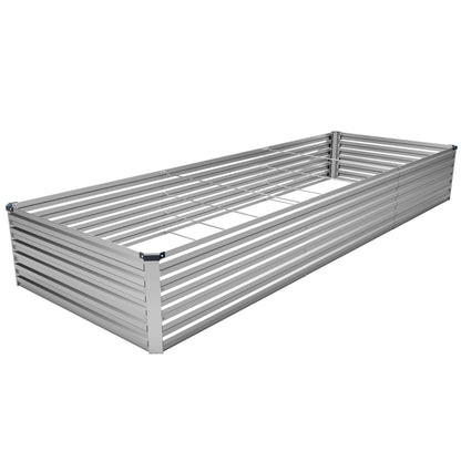 MGNO 12x4x1.5FT Galvanized Raised Garden Bed-Outdoor Planter Box for Vegetables-Metal Garden Bed,RRectangle Planting Box for Herb,Flower