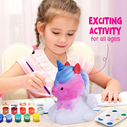 LAOESE Paint Your Own Unicorn Lamp Kit, Art Supplies Unicorn Painting kit for Kids, Arts and Crafts for Kids Ages 8-12, Unicorn Toys Birthday Gifts for Kids Girls Boys Ages 3 4 5 6 7 8 9 10 11 12+
