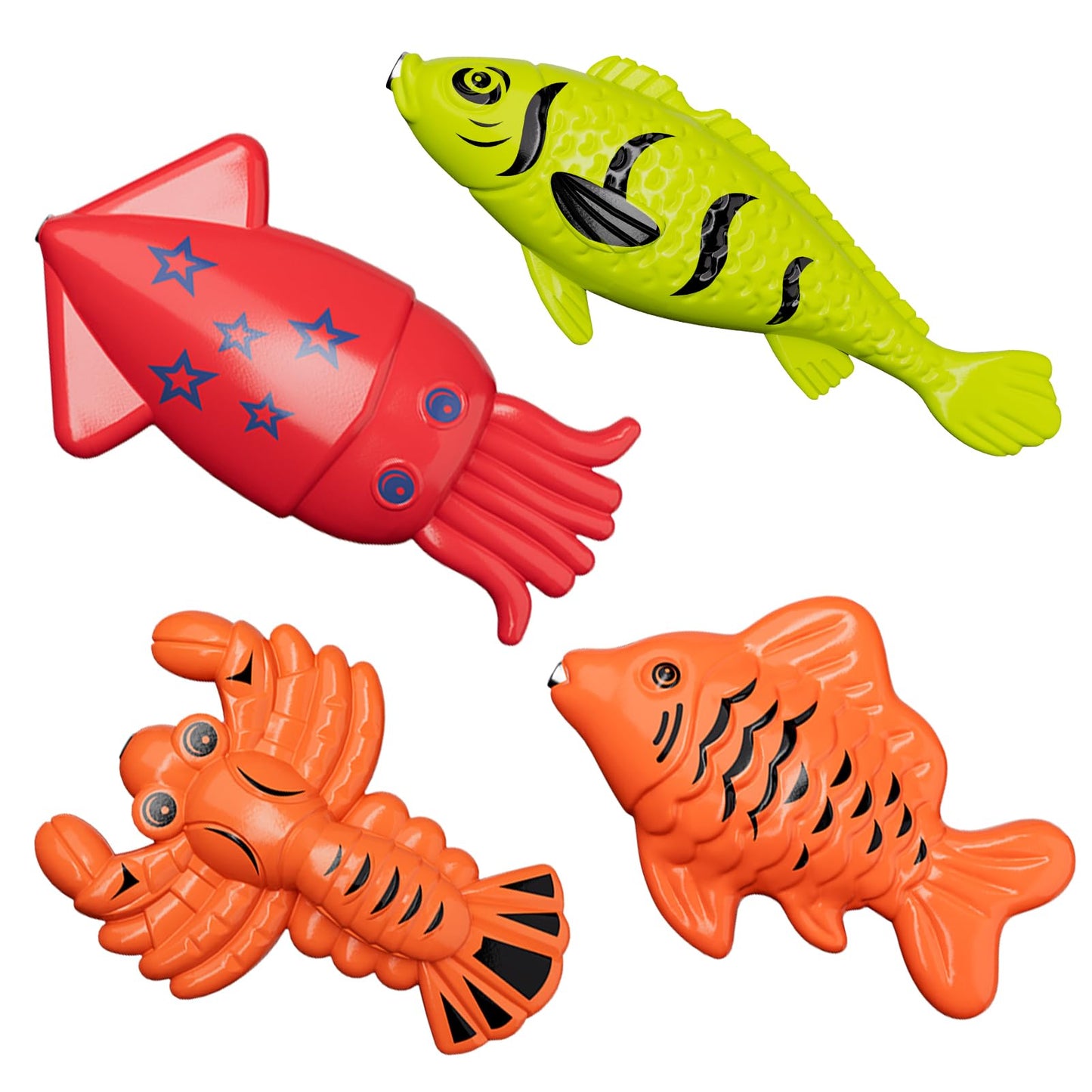 Magnetic Fishing Pool Toys Game for Kids Toddlers 3-5 4-8, Water Table Bathtub Toy with Inflatable Pool Pole Rod Net Plastic Floating Fish, Water Bath Pool Outdoor Toys for Kids Toddlers Baby