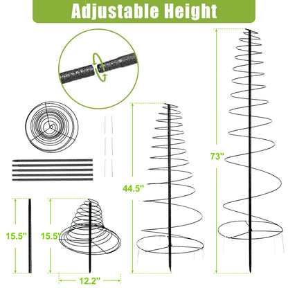 Trellis for Climbing Plants Outdoor or Indoor,73inch Tall Garden Trellis for Climbing Plants,Metal Plants Trellis Support for Vine Vegetables,Flowers