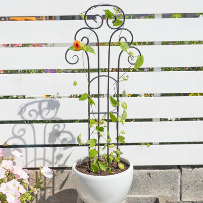 GOOOXIM 31 Inch Trellis for Potted Plants - Iron Plant Support for Climbing Vines and Houseplants, Ideal Garden Stake for Monstera and Medium Plants, Perfect for Indoor and Outdoor Use
