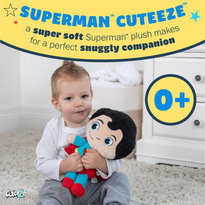 Kids Preferred WB DC Superman Cuteeze Extra Soft Plush Stuffed Superhero Toy for Baby and Toddler Boys and Girls – 12 Inch Size