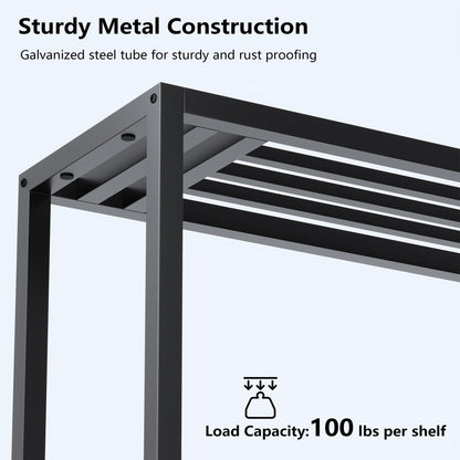Hongsane Plant Stand Indoor Outdoor,3 Tier Ladder Metal Plant Stands Riser,Heavy Duty Wrought Iron Plant Shelves for Multi Large Pots,Black Tiered Flower Display Holder for Living Room,Patio,Balcony