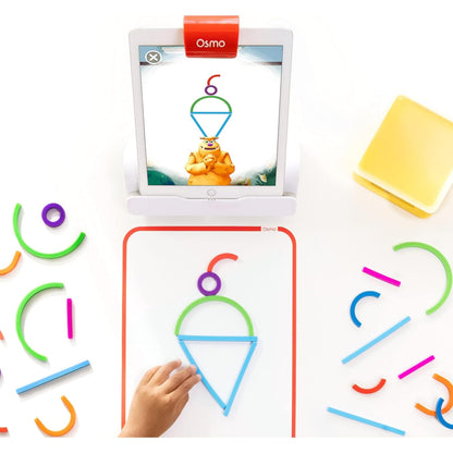 Osmo - Little Genius Starter Kit for iPad - 4 Hands-On Learning Games - Ages 3-5 - Problem Solving, Phonics & Creativity (Osmo iPad Base Included), Multicolor