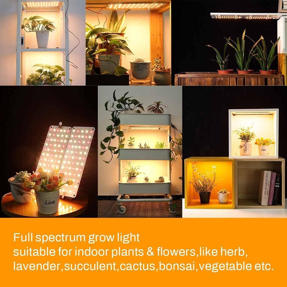 APLANT Grow Light,20W Ultra-Thin LED Grow Lights for Indoor Plants Full Spectrum, 6/10/12H Timer Plant Light, 132 LEDs Under Cabinet Plant Growing Lamp Strip for Seedlings, Veg, Flower 3-Pack