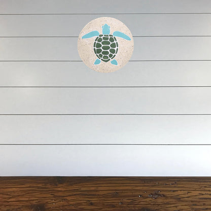Swimming Turtle Stepping Stone, Decorative Garden Accent, Coastal Decor, 10 Inches