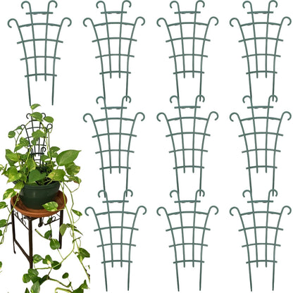Plant Trellis for Potted Plants, Small Trellis for Climbing Plants Indoor, Plant Trellis Outdoor, Stackable Plastic Garden Trellis Support for Climbing Vines, Hoya, Pothos, Houseplants (10)
