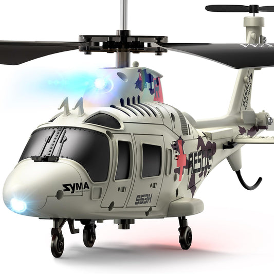 SYMA Remote Control Helicopter, S53H Rescue RC Helicopter with Upgraded Protection System, Lifelike Simulation, Easy to Fly, Educational Toy & Gift for Boys Girls Beginners