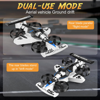 NEWFATE RC Plane Drone RC Drift Car, 2 in 1 RC Plane Stunt Drone RC Drift Car, 2.4Ghz Remote Control Airplane Car Toysr and Remote Control Airplane Stunt Drone Plane, Racing car for Kids 8-12 Kids