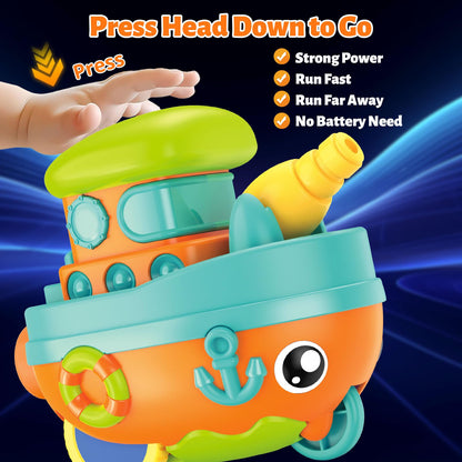 Toddler Toys for 1 Year Old Boy, Press to Go Car Toys for Toddlers 1-3, Learning Baby toy 6-9-12-18 Months Infant Push Go Play Vehicle Set, Baby Girls Boys Christmas First Birthday Gifts for Ages 1-2