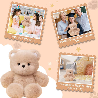 FPYWO Teddy Bear Stuffed Animal - 16 Inch Cute Teddy Bear Plush Toy Pillow for Kids & Adults, Huggable Easter Stuffed Animals Party Gifts Plush Toys, 0.66 lbs