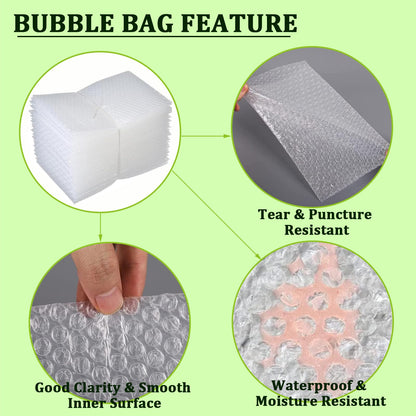 Bubble Out Bag 16x20 Inch, 16 Pack Clear Bubble Pouches Wrap bags for Packaging, Double Walled Shockproof Bubble Cushioning Wrap Bag for Packing, Storage and Moving Supplies for Dishes