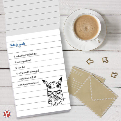 Memo Pads, White, With Black Lines – Lined Paper Notepads, Scratch Pad, Writing Pad for Planning, To-Do Lists, Appointments, Reminders, Home, Office – 50 Sheets Per Pad, 10 Pads per Pack – 4" x 6"