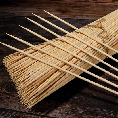 400 Pack 12 Inch Natural Bamboo Wood Barbecue Skewers for Grilling, Kabob, Fruit, Appetizer, Cocktail, Sausage, Chocolate Fountain, BBQ Sticks. (Φ=4mm)