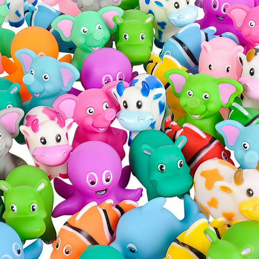 Rhode Island Novelty 72 PC 2 Inch Rubber Animal Mix