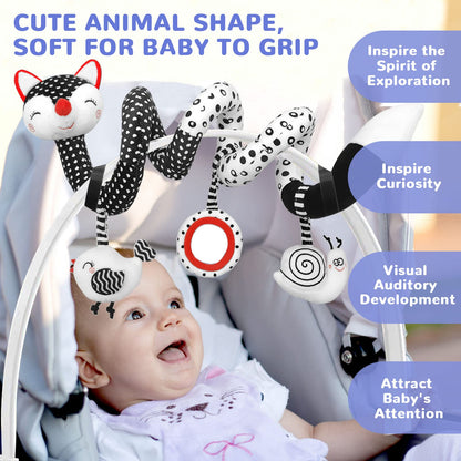 XIXILAND Car Seat Toys Baby Toys 0-3 Months Infant Toys Spiral Stroller Toys & Baby Rattles 0-6 Months Infant Toys 0-3 Months Newborn Toys, Baby Toys Gift for 0 3 6 9 12 Months Girls Boys