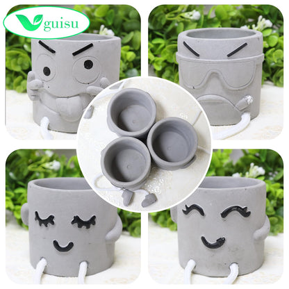 Uguisu 1PCS Cute Plant pots,2.5 Inch Succulent pots,Indoor Succulent planters,Small Flower pots for Home Decor,Room,Shelf Decor,Desk Decor.（No Plants）