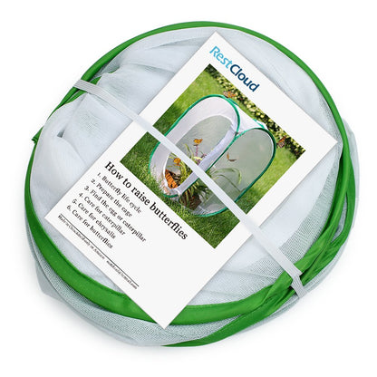 RESTCLOUD Insect and Butterfly Habitat Cage Terrarium Pop-up 23.6 Inches Tall