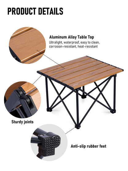 WildCall Ultralight Camping Table, Compact Aluminum Folding Beach Table with Carry Bag for Outdoor, Picnic BBQs, and Cooking