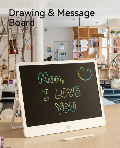 LeonMake 16‘’ LCD Writing Tablet with Stand, Boys & Girls Writing Doodle Board, Electronic Drawing Pad for Ages 3+, Erasable Drawing Pad, Kids Toys & Gift