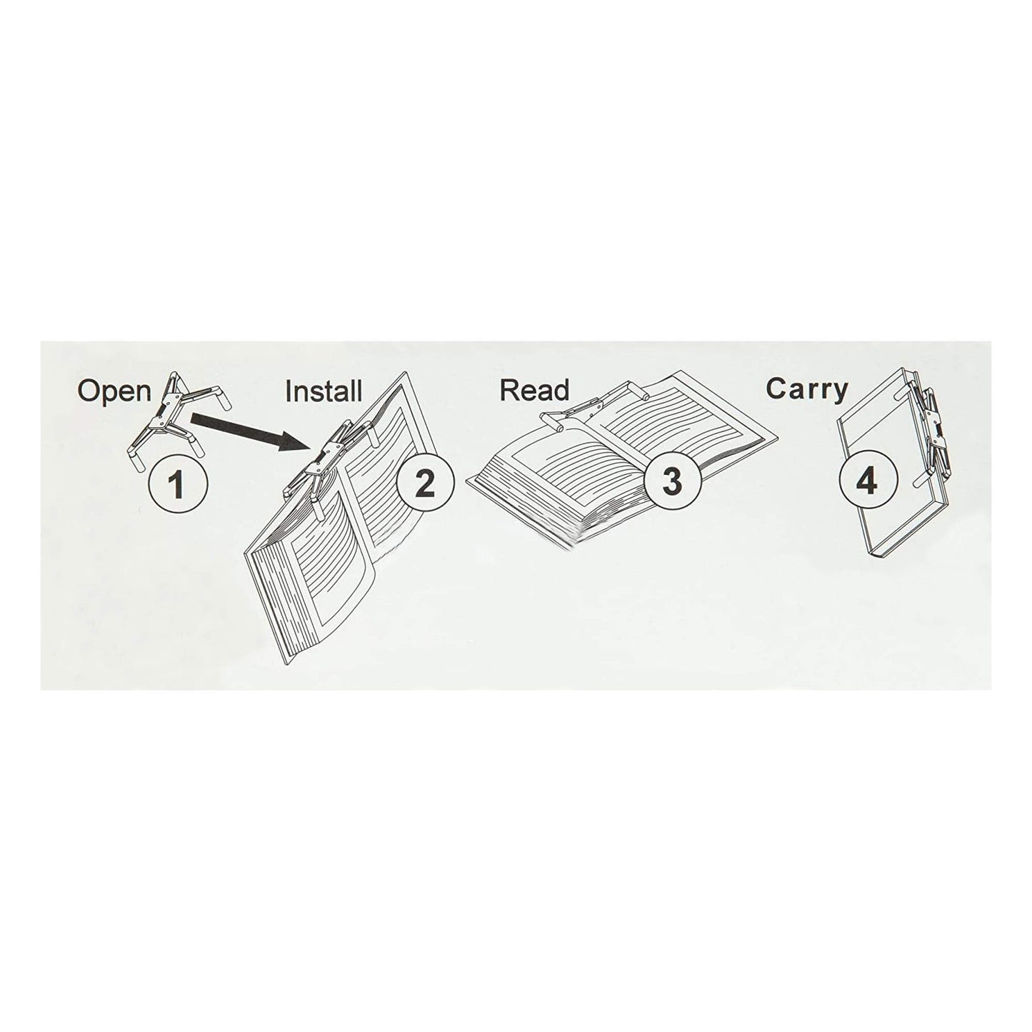 FlipKlip Portable Book Page Holder for Hands Free Reading in Bed, on the Go - Works on Hardcovers, Paperbacks, Magazines, Piano and Recipe Books