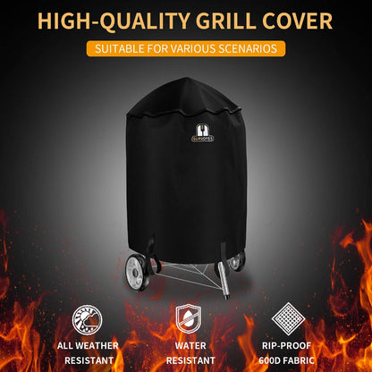 SUPJOYES Grill Cover for Weber Charcoal Kettle, 26 Inch BBQ Grill Covers, Heavy Duty Waterproof Barbecue Accessories