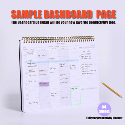 Weekly To Do List Planner with Hourly Schedule - A4 Workweek Desk Pad, 54 Sheets Weekday Planning Notepad, Workday Appointment Planner Book to Organize Your Daily Productivity - Undated Agenda
