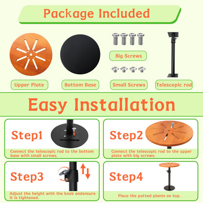 EXCELFU Adjustable Plant Risers for Inside Pots,12-21” Planter Inserts for Large Pots,Planter Filler Lift Insert Bottom of Tall Flower Pot and Large Plant Containers,8" Base, 10" Top-2pack