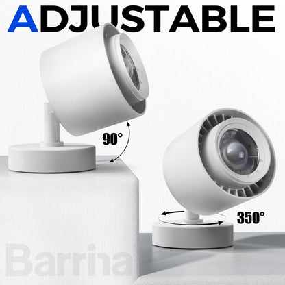 Barrina TR40a Track LED Grow Lights for Indoor Plants, 15°-60° Adjustable Beam Angle, 40W 4000K Wall Mounted Plant Light, Full Spectrum Ceiling LED Growing Lamps with Timer, White Cover, 1-Pack