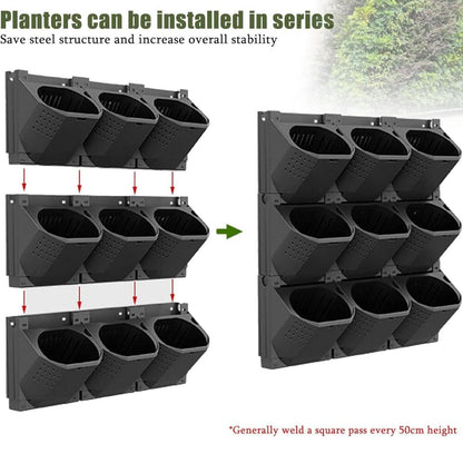 Wall-Mounted Raised Garden Planter Box Kit, 36 Packs, Elevated Self-Watering Hanging Planters for Flowers, Herbs, and Vegetables, Indoor/Outdoor Use