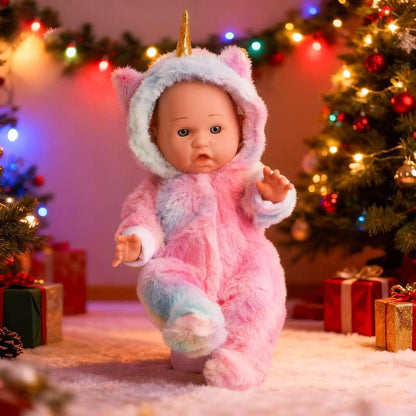 12 Inch Baby Dolls with Unicorn Clothes In Gift Box, With Doll Accessories Unicorn Onesie Clothes Feeding Bottle Pacifier Blanket, Play Set Toy for 3 4 5 6 Years Toddlers, Christmas Birthday Ideal