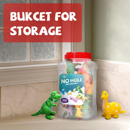 Hely Cancy Dinosaur Bath Toys for Toddler, No Hole Baby Bathtub Shower Water Pool Toys