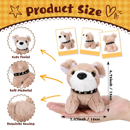 Aoriher 36 Pcs Mini Plush Dogs Bulk Dog Puppy Stuffed Animals Small Stuffed Dogs Assorted Cute Soft Dog Puppy Doll for Hers Puppy Birthday Party Favor Gifts