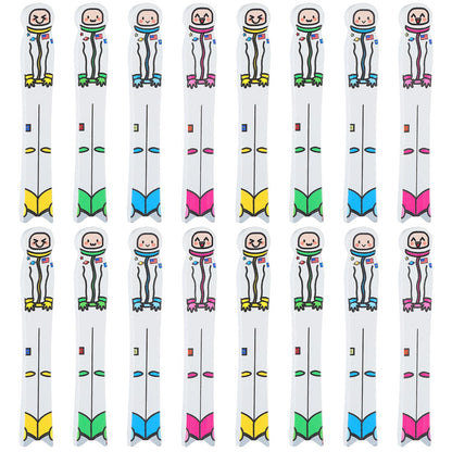 Junkin 32 Pcs Spaceman Writing Tools Spacers for Writing Handwriting Spacer Tool Classroom Management Tools for Students to Learn Proper Word Spacing