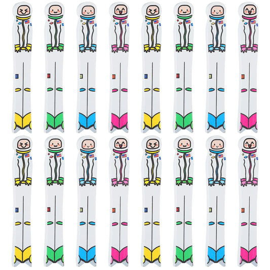 Junkin 32 Pcs Spaceman Writing Tools Spacers for Writing Handwriting Spacer Tool Classroom Management Tools for Students to Learn Proper Word Spacing