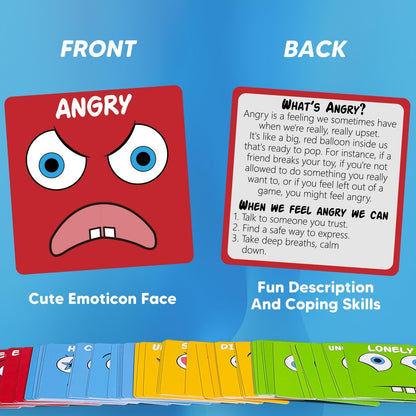 Garybank Feelings Cube Game for Kids Social Emotional Learning, W/56 Emotion Cards, Autism Speech Therapy Materials & Activities, School Counselor Office Must Haves, Feeling Toy for Kids