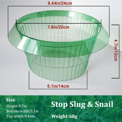 Fshow Garden Cloches，5 Pack Plastic Slug & Snail Plant Protection Collars, Snail Defense Without Chemistry, Planting Rings Protects Plants to Get Better.