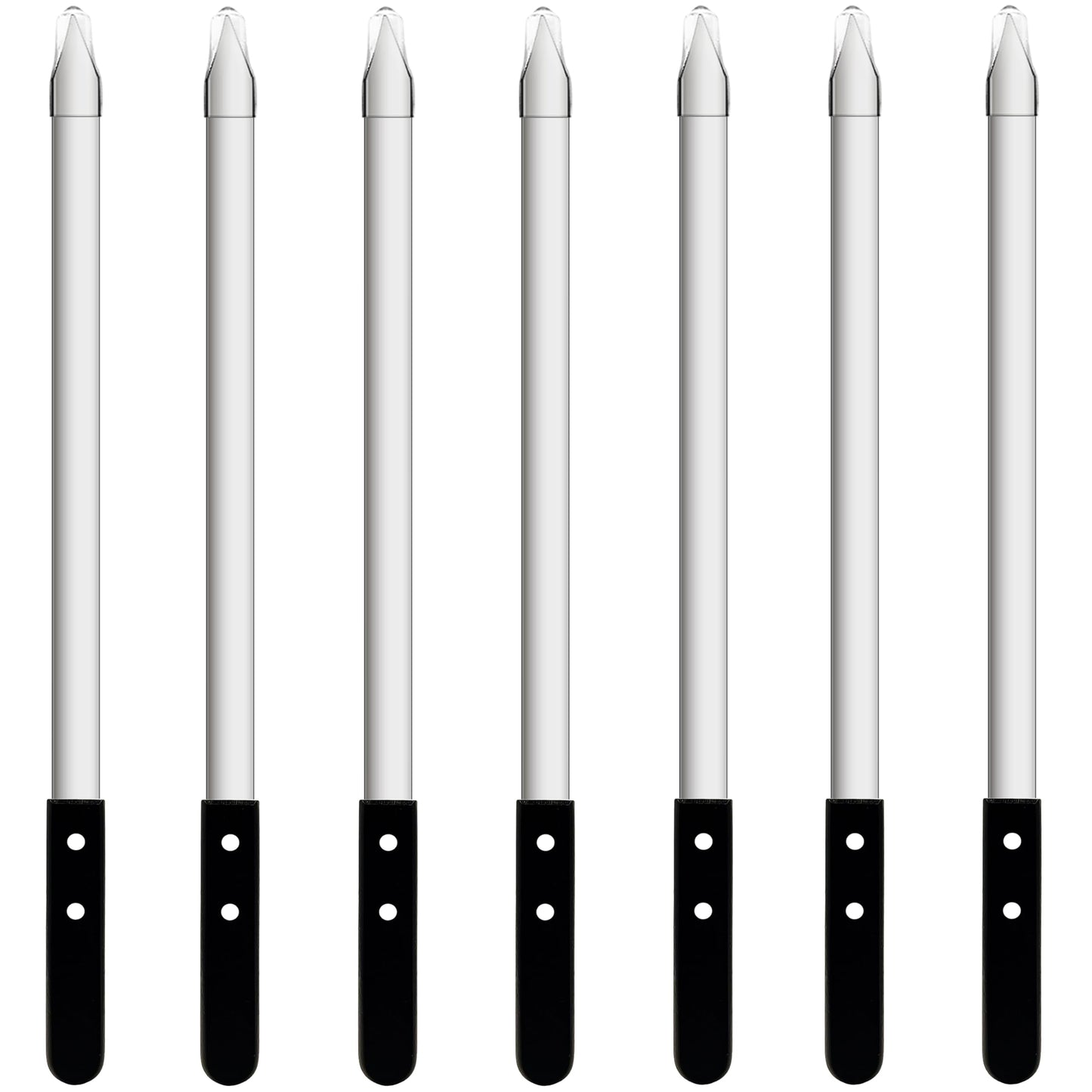 Voniel 23.6 Inch Long Kabob Skewers,0.91 Inch Wide Skewers for Kabobs,Metal Stainless Steel Kebob for Grilling,Extra Large Flat Kebab,BBQ Tool,Barbecue Sticks with Black Wood Handle,7 Pack with Bag.