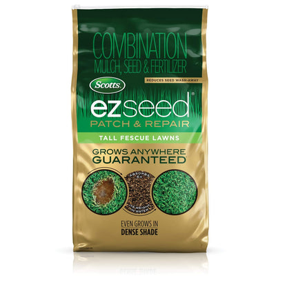 Scotts EZ Seed Patch & Repair Tall Fescue Lawns - Combination Mulch, Grass Seed and Fertilizer for Bare Spots and Repair, Covers Up to 225 sq. ft., 10 lb.