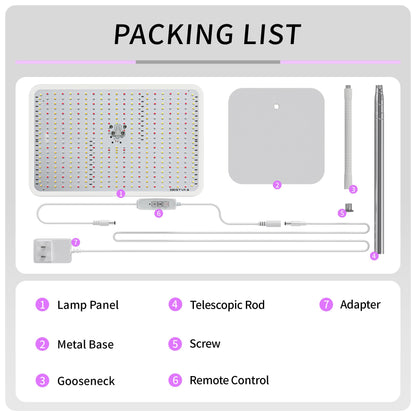 BESTVA 48W Grow Lights for Indoor Plants with Stand, Full Spectrum LED Plant Light for Indoor Plants,12-59 Inches Height Adjustable Growing Lamp with Auto On/Off Timer 4H/8H/12H, 4 Dimmable Brightness