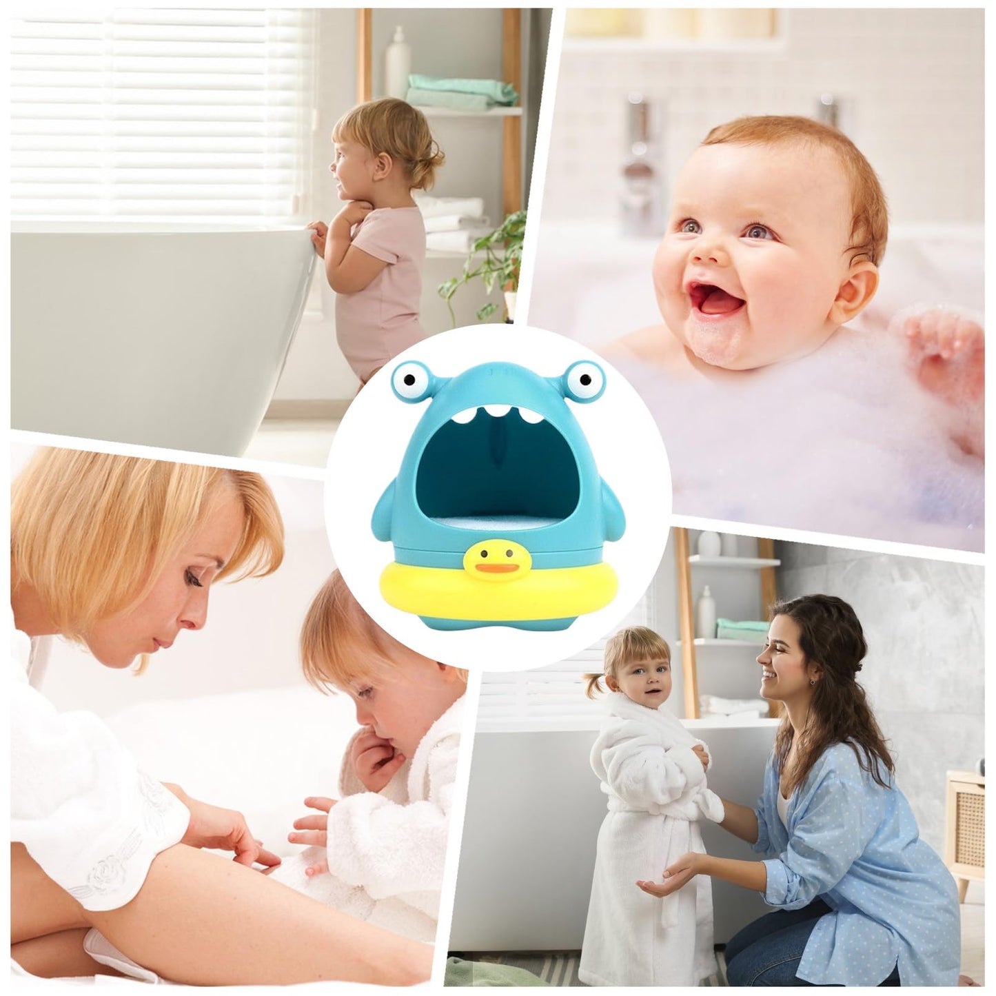 Automatic Bubble Machine, Crab Shaped Maker, Interactive Water Blower for Holiday Bathroom Birthday 10 Inch Width Flexible Polymer Material Sturdy Floating Toy Nursery Preschool Party Summer Item