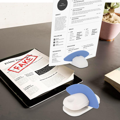 4pcs Paper Holder Stand for Typing with Mat Non-Slip Document Holder Desktop Folder Portable Clipboard Stand Copy Stand Clamp for A4 Paper Office Typing Reading Office Supplies Monitor for Desk