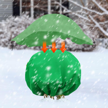 NNG 2PCS 8.1ft Dia. Round Winter Plant Covers Reusable Tree Freeze Protection with Drawstring Potted Plant Frost Blanket Outdoor Shrub Plant Cover for Winter Garden Potted Vegetable